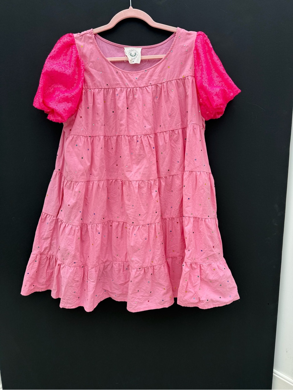 Pink rhinestone Dress